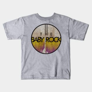 THE BABY ROCK - VINTAGE YELLOW CIRCLE Kids T-Shirt